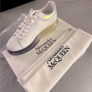 Alexander McQueen Men’s Oversized Sneakers White Sock Pink Size 10